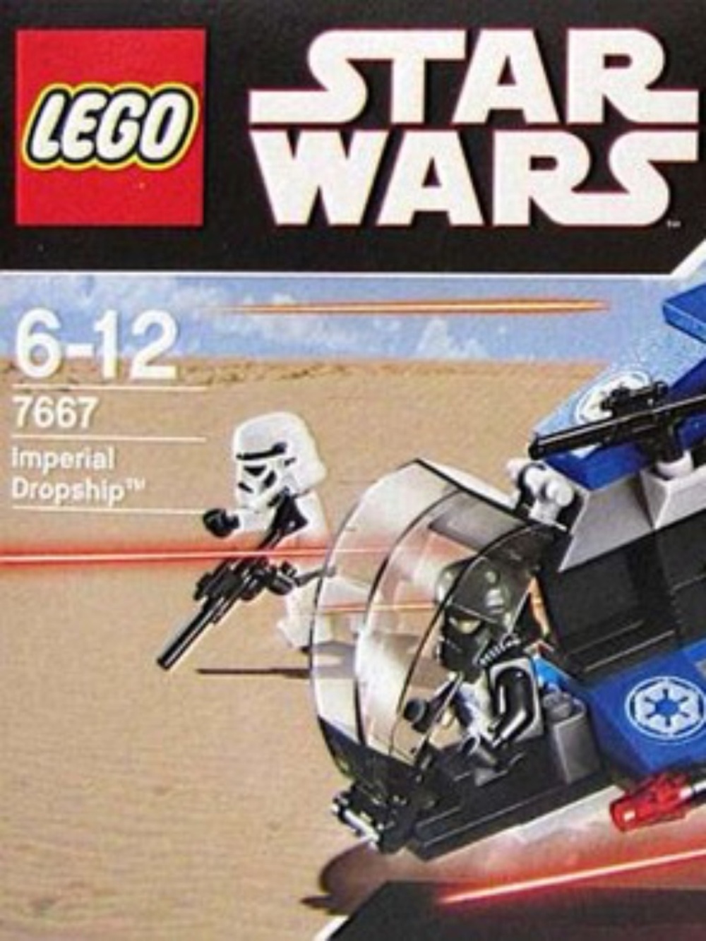 Previously assembled LEGO STAR 7667 "Imperial Dropship" LIKE NEW Minifigs!